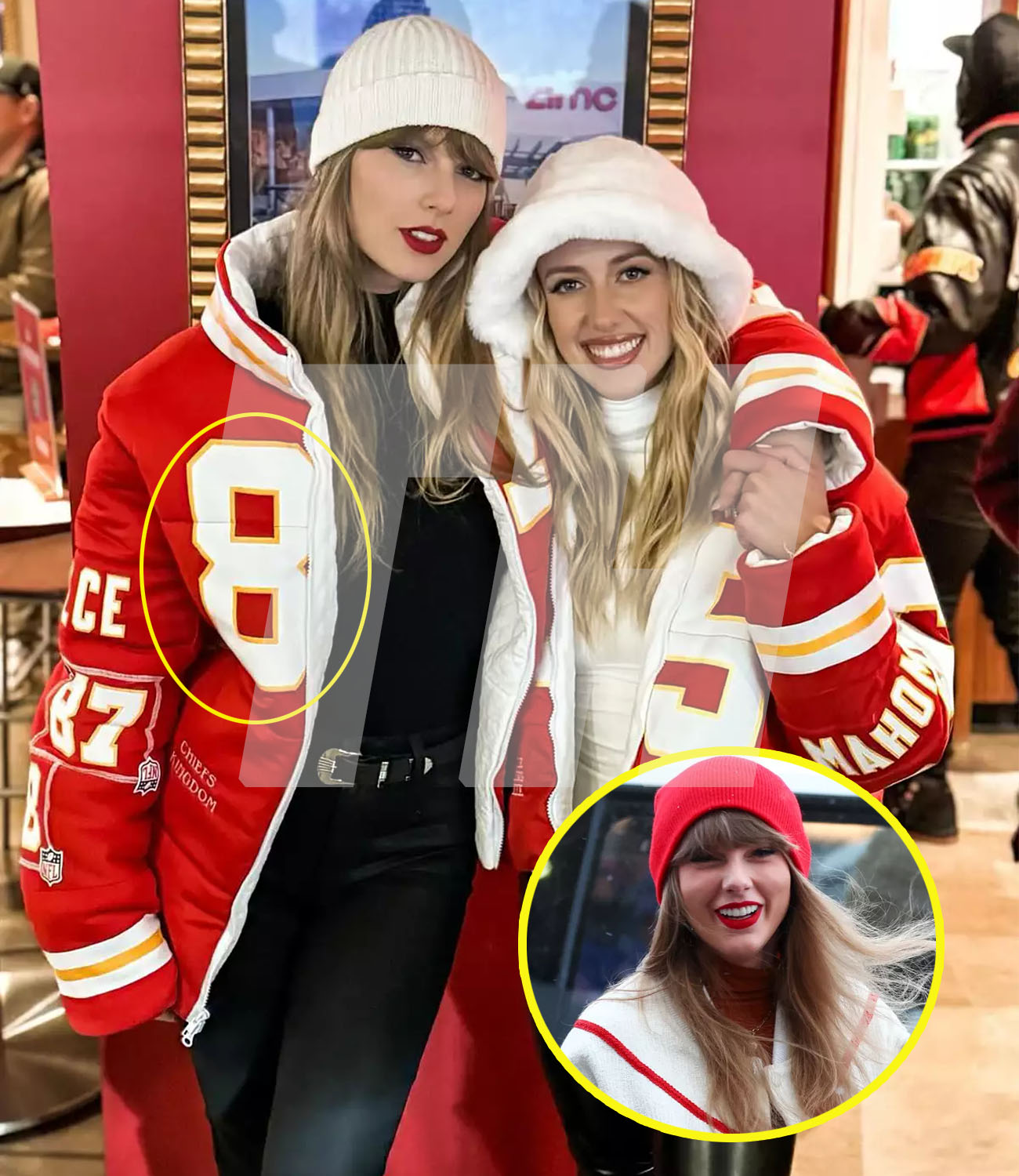 Taylor Swift Arrives to Cheer On Travis Kelce in Chic $1,800 Coat at ...